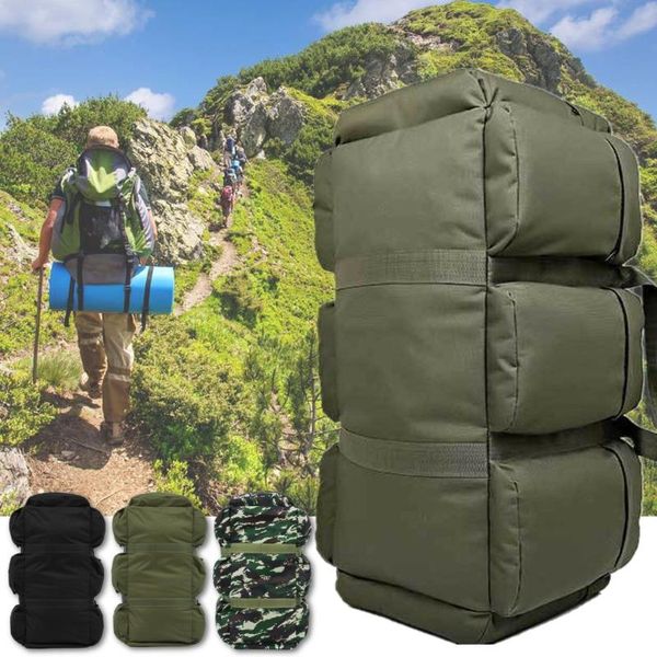 

3 colors outdoor travel large duffle luggage bag 90l waterproof camping hiking backpack rucksack camping climbing bag handbag