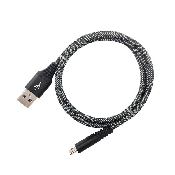 

1meter nylon micro usb cable output 2.4a fast charge wire f127