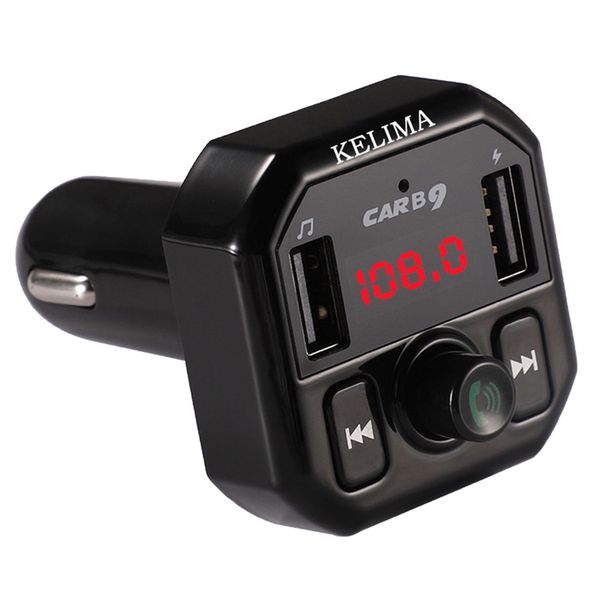 

magideal bluetooth car kit fm transmitter handsdual usb charging ports