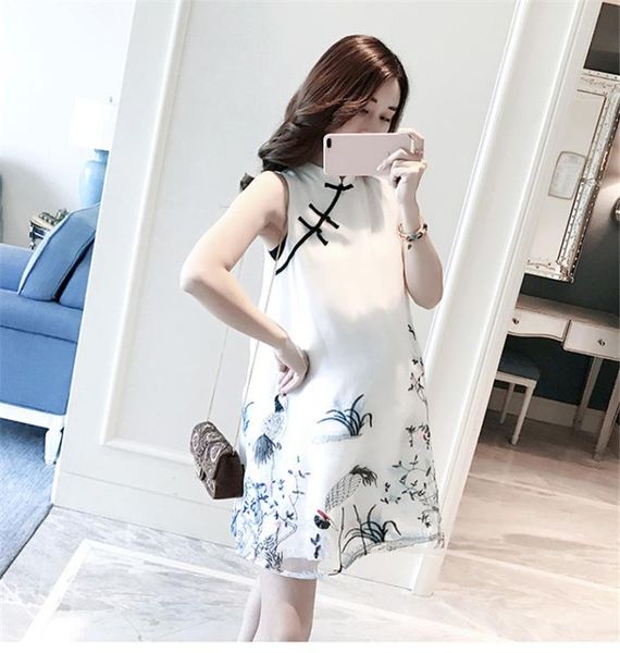 

new summer pregnant women dresses clothes for sleeveless maternity dresses pregnancy clothing pgraphy props, White