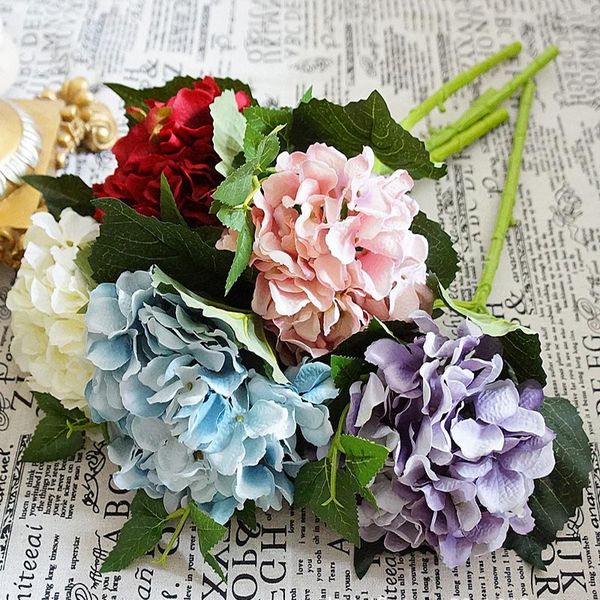 

silk hydrangea bride bouquet home wedding decoration accessories for new year artificial flowers wholesale