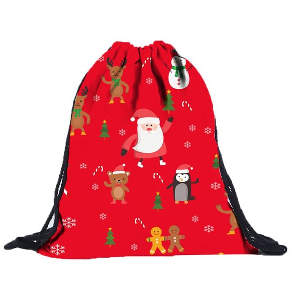 

sleeper #5001 2018 new fashion 3d digital printing draw pocket drawstring bag for girls boy red ing