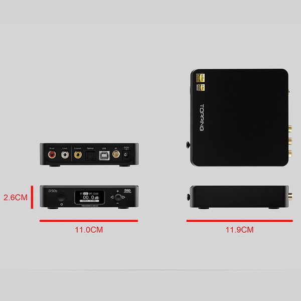 

долив d50s csr8675 bluetooth 5,0 es9038q2m audio декодирование usb вход цап xmos xu208 dsd512 32bit / 768khz opa1612 usb / opt / coax