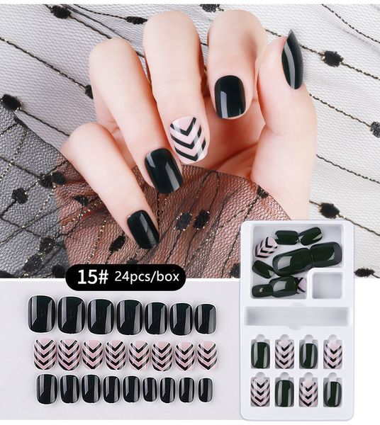 

24pcs/box fake nails matte false nail 24pcs detachable tips for nail extension manicure art press on fake false nails, Red;gold