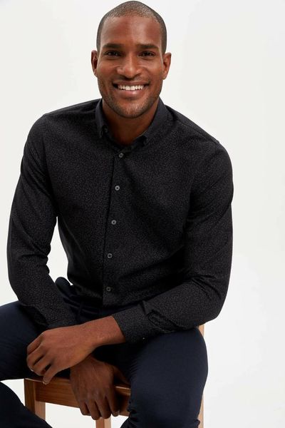 

defacto man long sleeve shirt-m2944az19wn, White;black