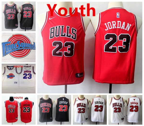 

Дети 23 Майкл Джордан ретро черный красный белый Джерси подлинный Молодежный Ванкувер Винтаж Чикаго Буллз Майкл МДЖ баскетбольные майки