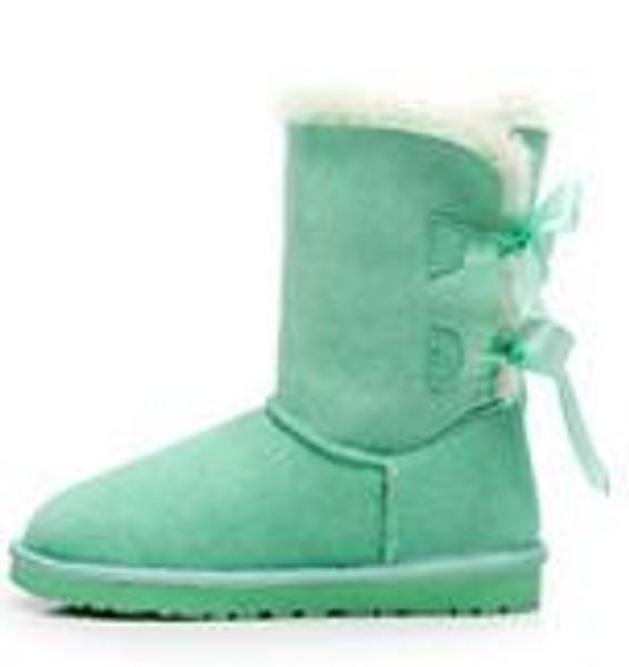 

new fashion most affordable price winter boots real leather suede bailey bowknot women's bailey bow snow boots, Black