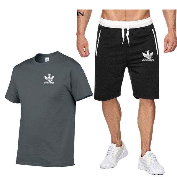

dracarys dragon 2 pcs/set men's tracksuit cool sports wear for men gym fitness clothes running jogging suits exercise workout, Black;blue