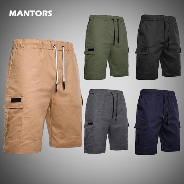 

cargo shorts men cotton bermuda 2020 summer straight pockets shorts mens casual jogger sports trousers dropshipping, White;black