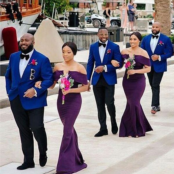 

royal blue groom tuxedos men suits for wedding suit man prom blazer latest design groomsmen wear costume homme 2piece trajes de hombre, Black;gray