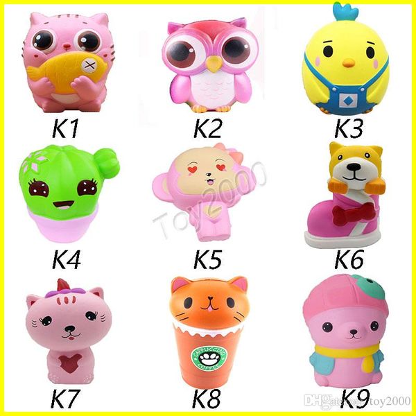 

squishy toys owl jumbo kawaii animal cute soft slow rising phone surprise doll strap squeeze break kids toy relieve anxiety fun gif