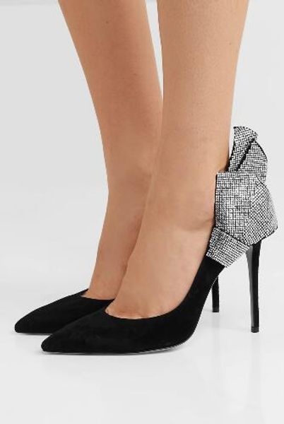 

selling women suede pointed-toe high heel dress shoes genuine leather slip-on feminine shoes party shoes with box, Black