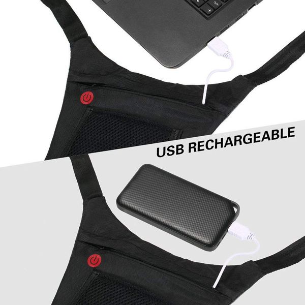 

cycling bicycle led wireless safety turn signal light vest for riding night guiding do2, Black