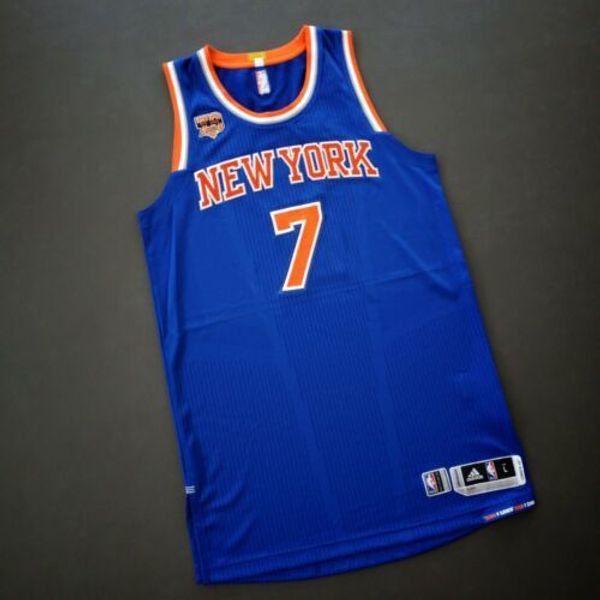 

100% stitched carmelo anthony ny game issued jersey size xs-5xl l+2" mens throwbacks basketball jerseys, Gray