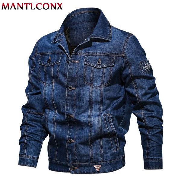 

mantlconx solid casual mens denim jacket plus size 6xl bomber jacket men cowboy men's jean chaqueta hombre, Black;brown