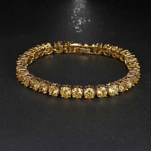 

emmaya luxury round cut cubic zircon bracelet romantic plated yellow cubic zirconia bride wedding bracelet, Black