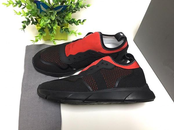 

new donna flat men sneakers designer mens red bottoms shoes womens rivet spiky sock junior spikes flat shoel26, Black