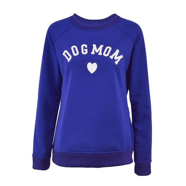 

drop shipping dog mom women's plus velvet fashionable casual sweatshirt printing heart-shaped print kawaii sweatshirt clothing, Black