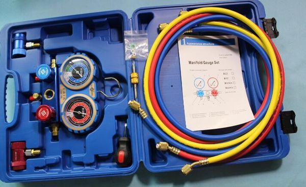 

all manifold gauge working /brust pressure mst-r1234yf manifold gauge environmental protection set aluminum valve body