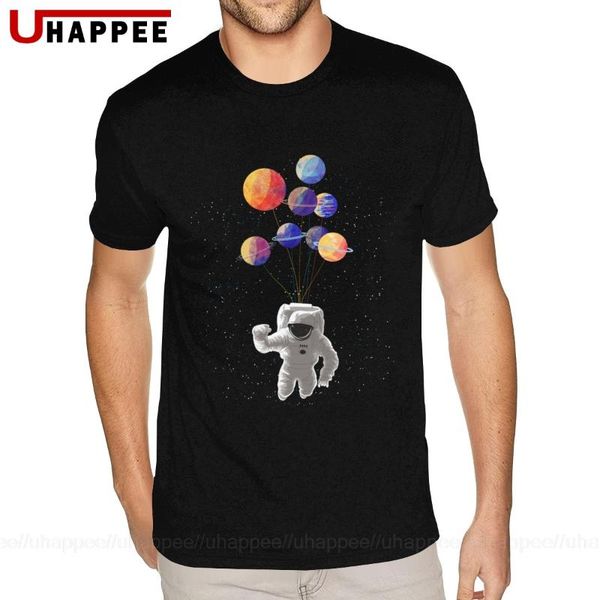 

cool astronaut wandering in space tee for men custom printing short sleeves heavy cotton o-neck shirt, White;black