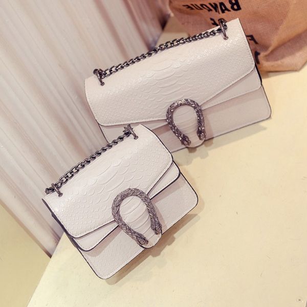 

new designer handbags snake leather embossed fashion womens bag chain crossbody bag brand designer messenger bag sac a main a20