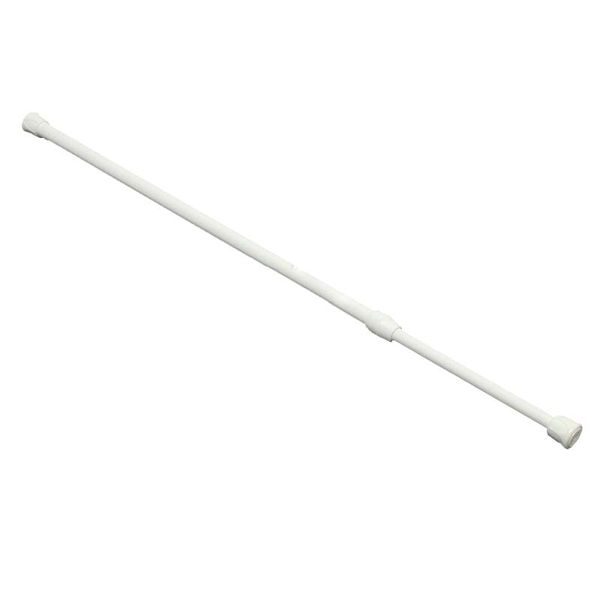 

spring loaded extendable net voile tension curtain rail pole rod rods white 60*110cm
