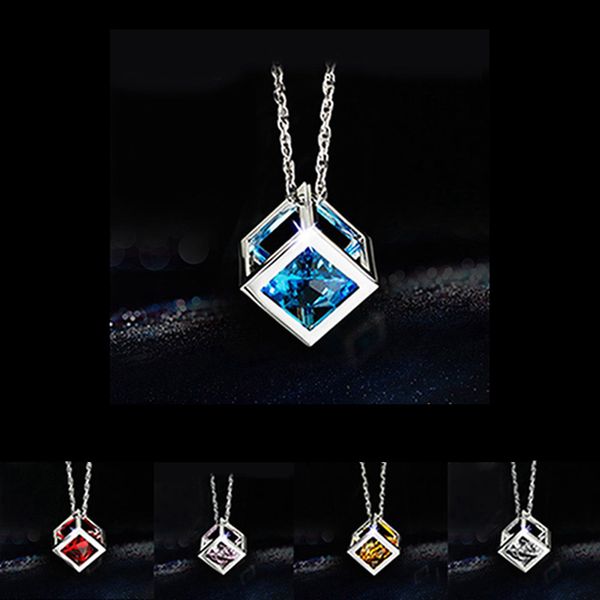 Car Pendant Cube Crystal Decoration Hanging Ornament Charms