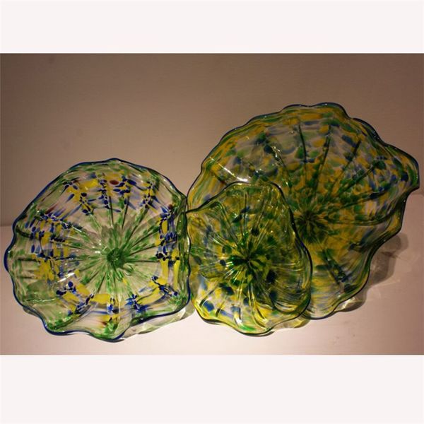 

customized blown glass plates for wall decor modern art deco murano glass wall lamps for home decor handmade glass wall art