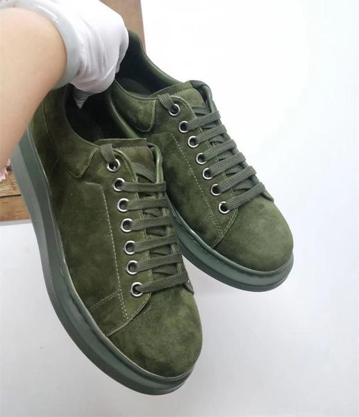 

designer platform shoes leather suede trainers for women mens genuine leather luxury sneaker flat casual party wedding shoes sz 4-12, Black