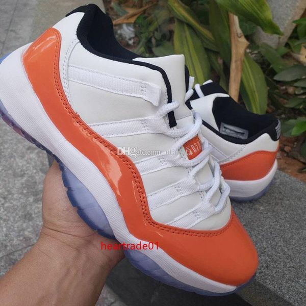 

box2019 with new jumpman 11 low orange trance 11s mens basketball shoes sports basketball shoes size 40-47