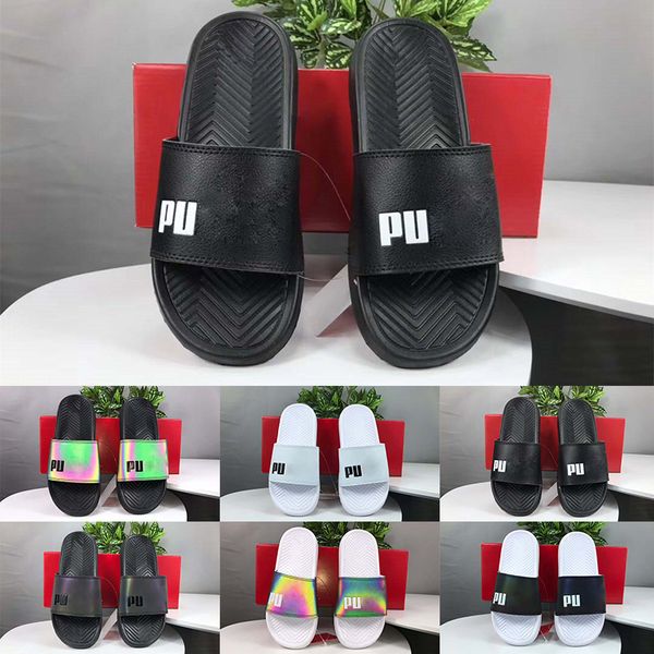 

Best Fashion Rihanna Slippers Men Women Trend Sandals Slogan Rainbow Color Leadcat Fenty Scuffs Slides Designer Shoes Trainers Size 36-44