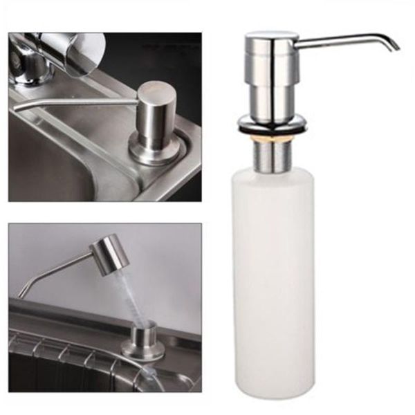 

pumping dispensers white liquid soap dispenser lotion cover built in kitchen sink countersimple design home/office use