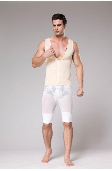 

mens solid color body формирователи плюс размер homme одежда zipper рубашки с длинным повседневный белье одежда sexy style, Black;brown