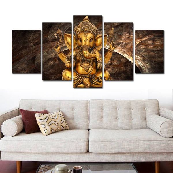 

canvas print modern fashion wall art the abstract gleaming gold buddha for home decoration no frame