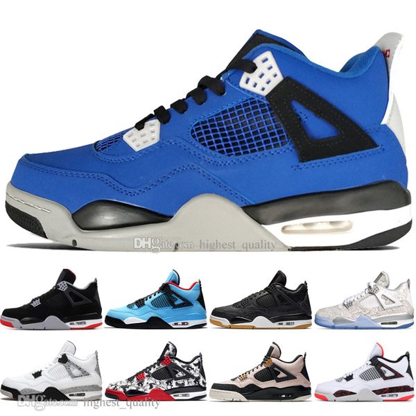 

athletic bred 4 4s what the cactus jack laser wings mens basketball shoes denim blue eminem pale citron men sports designer sneakers