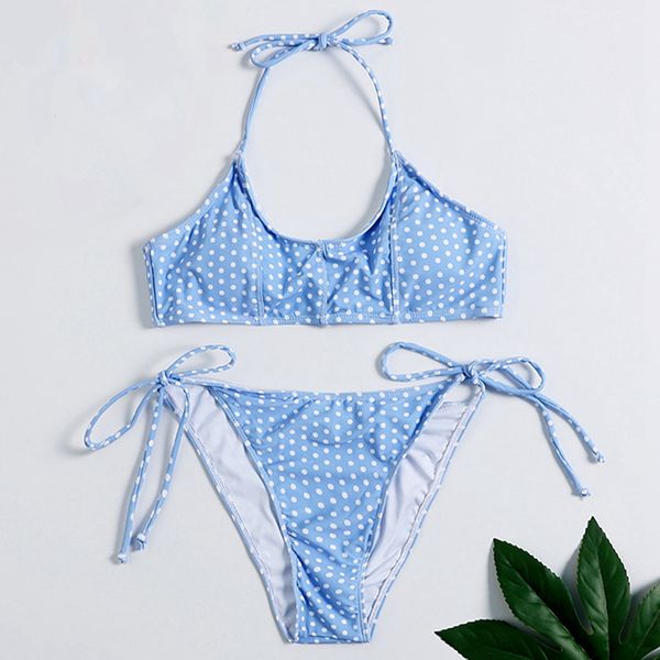 

new dot bikini set women swimming suit fashion swimsuit two-piece swimwear bathing suit female biquini plus size xl