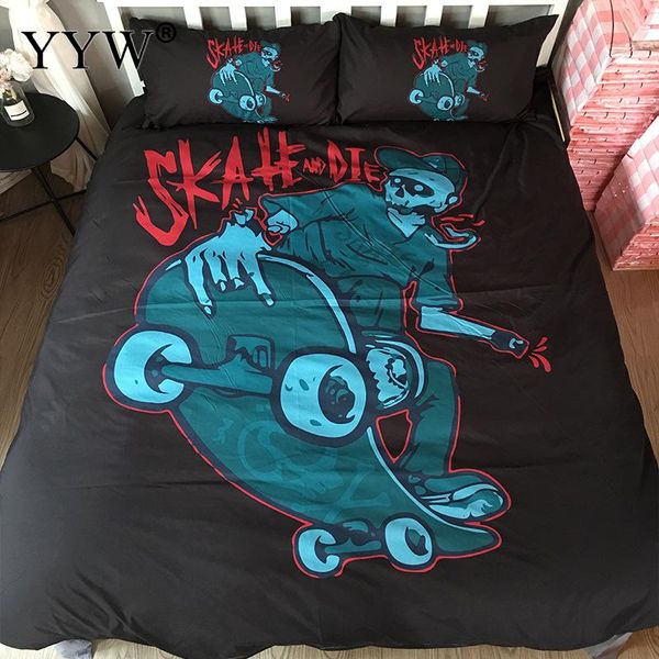 

cartoon skull bedding set bed linens comforter bedding set ropa de cama quilts and sets bedroom decoration home textile