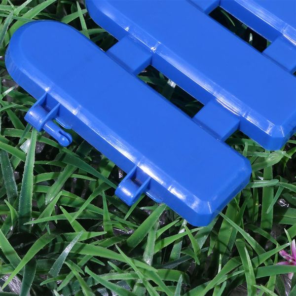 

2pcs decorative plastic mini picket fence miniature home garden xmas tree party decoration (blue