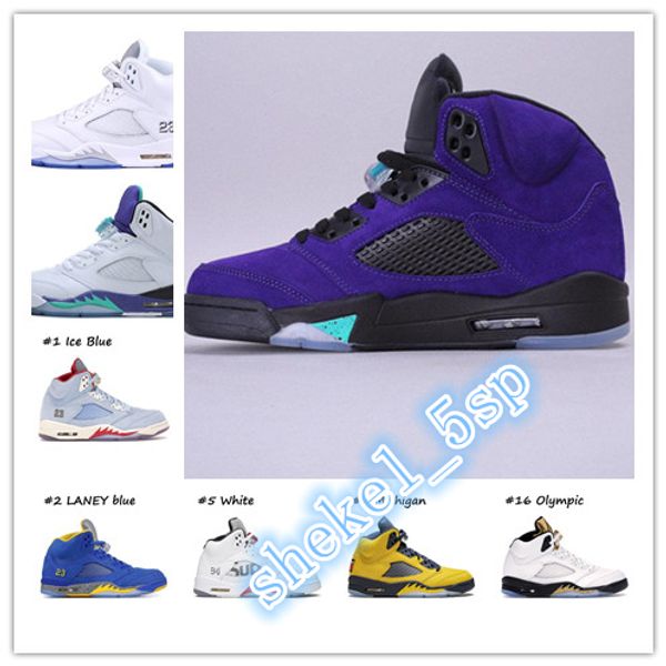 

air snakeskin jordan retro 5 3 alternate grape black purple jumpman fire red basketball 5s leather designer mens cz1786-001