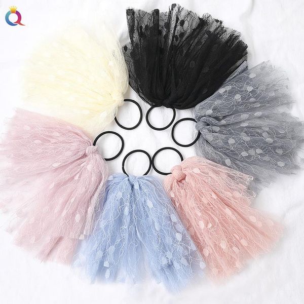 

старинные волосы резинка для волос кружевная юбка женщины фея аксессуары ленты для волос галстуки резинка для волос хвост держатель резинова, Slivery;white