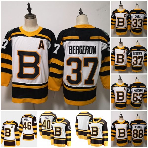 

2019 winter cla ic bo ton charlie mcavoy jer ey bruin jake debru k chara patrice bergeron brad marchand bobby orr david pa trnak hockey
