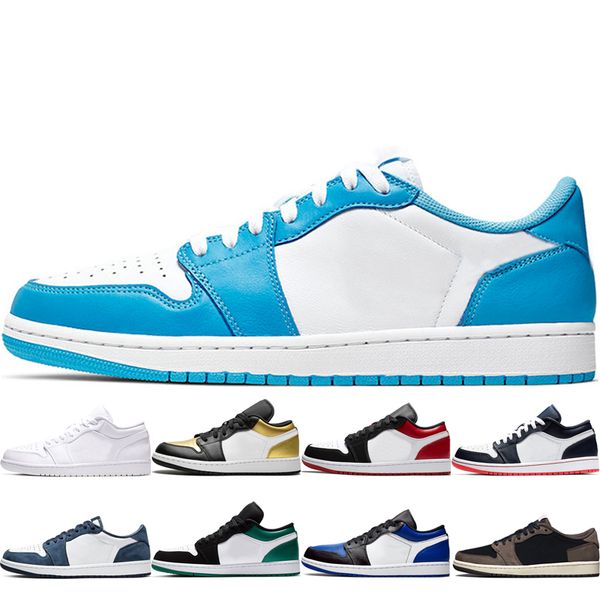 

горячая продажа полуботинки 1 1s баскетбол shoesblue тройной белое золото toe черный toe obsidian полночь navy черный мистик зеленый человек