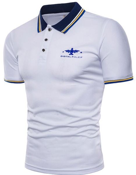 

mens летний дизайнер моды polos embordiery design turn down воротник 19ss топы тис, White;black