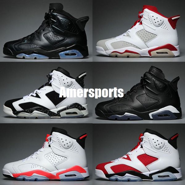 

2018 6 6s mens basketball shoes man unc black cat infrared sports blue maroon olympic alternate hare oreo angry bull sports sneakers