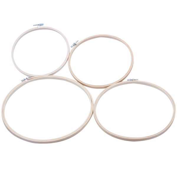 

4x embroidery hoop bamboo circle embroidery cross needle 18 20 23 26cm, Black