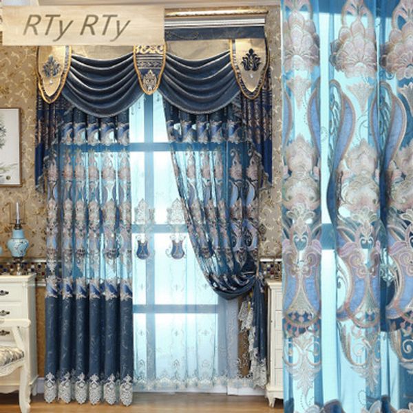 

blackout curtains in new living room with european luxury custom bedroom valance curtains embroidery shade decorative