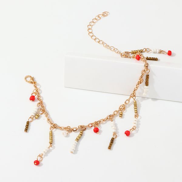 

wedding party accessories jewelry fashion jewelry boximia contracted style circular piece rice bead series beach wind foot, White
