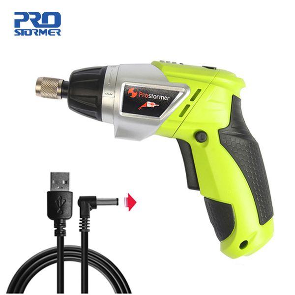 

prostormer 3.6v electric battery power screwdriver set foldable adjustable cordless screwdriver drill with led usb charging