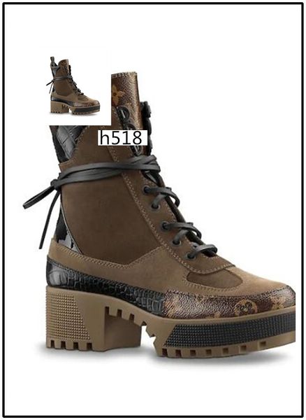 

с коробкой лауреатом платформы desert загрузки новые сапоги подлинная дизайнер женщина короткие сапоги зима снег ботинке, Black