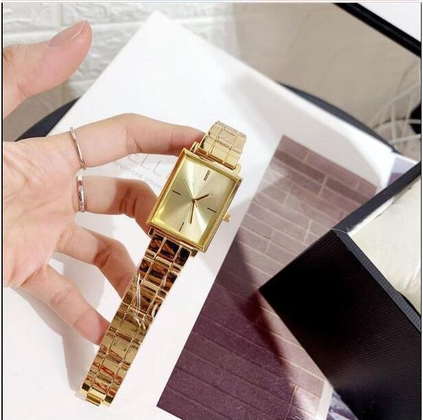

simple fine women cool new fashion luxury ladies rectangle watch women steel strap strap business casual elegant quartz watch women, Slivery;brown